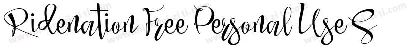 Ridenation Free Personal Use Scrip字体转换